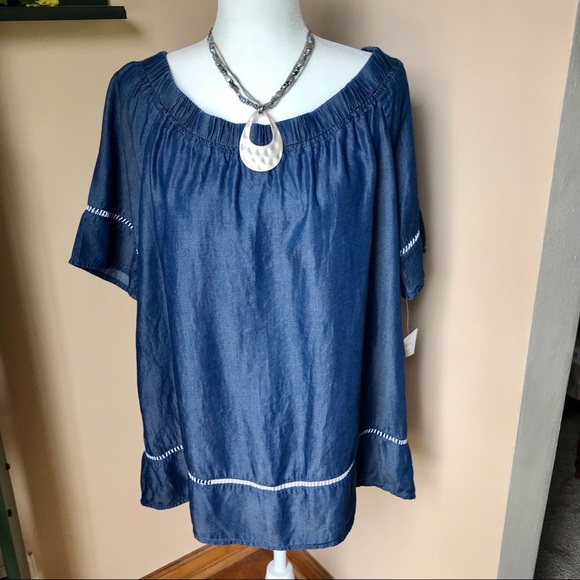 The Hannah Denim Top main image 1